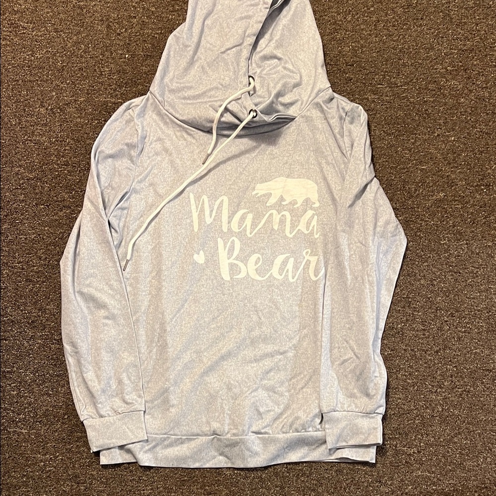 Mama Bear Hoodie in Light Gray